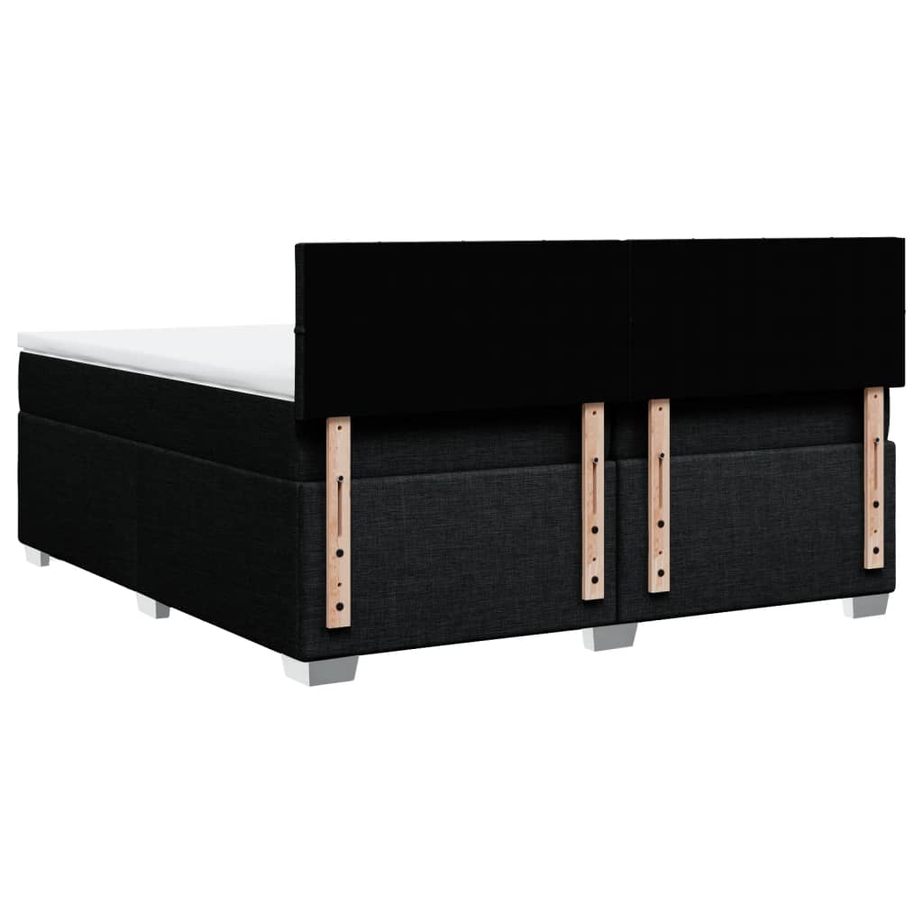 kontinentalseng med madras 200x200 cm stof sort