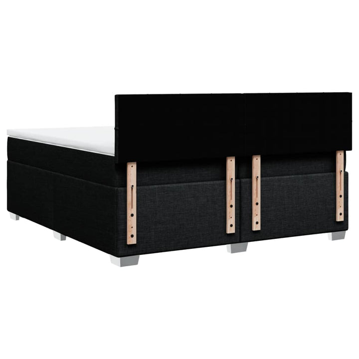 kontinentalseng med madras 200x200 cm stof sort