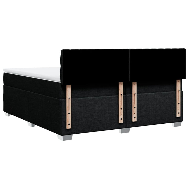 kontinentalseng med madras 200x200 cm stof sort