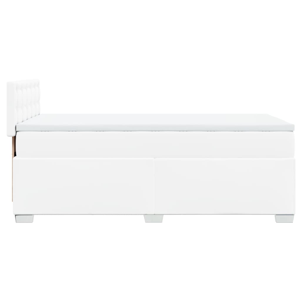 kontinentalseng med madras 80x200 cm kunstlæder hvid