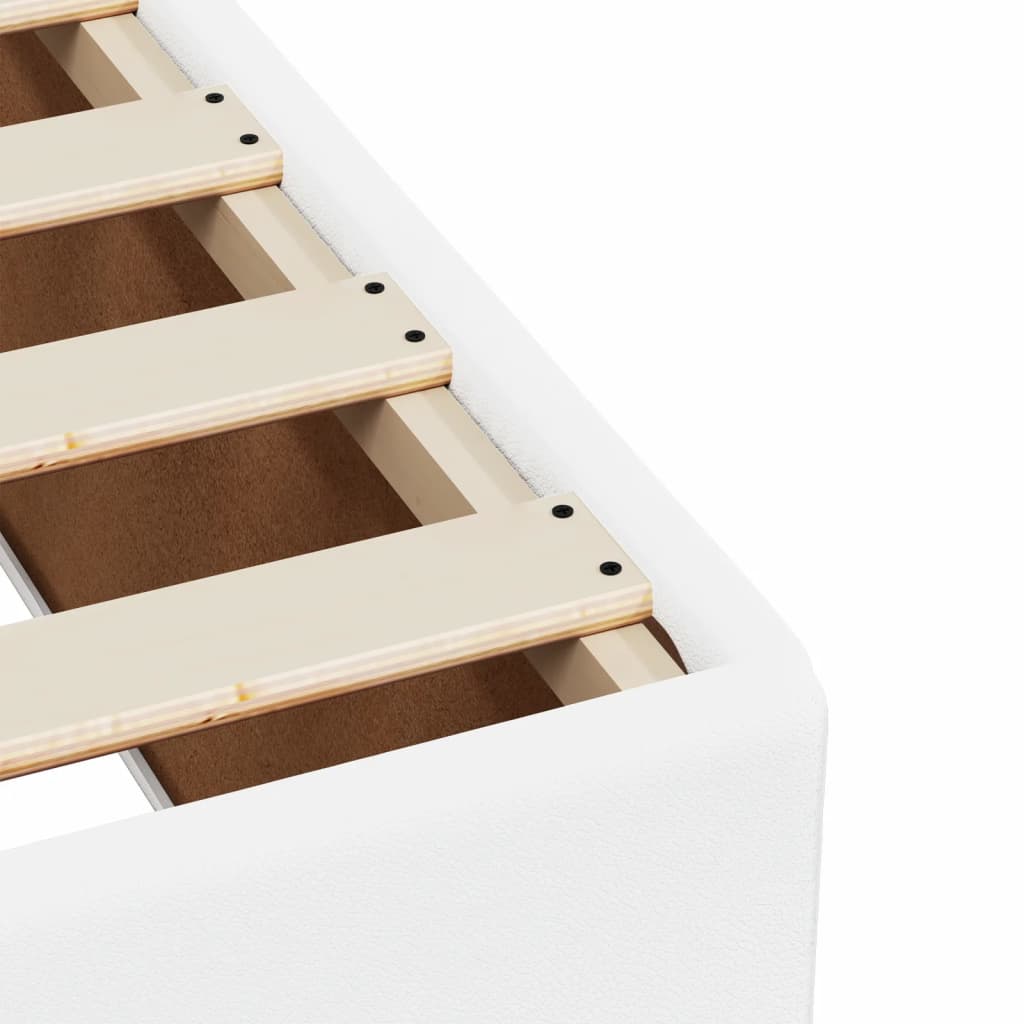 kontinentalseng med madras 90x200 cm kunstlæder hvid