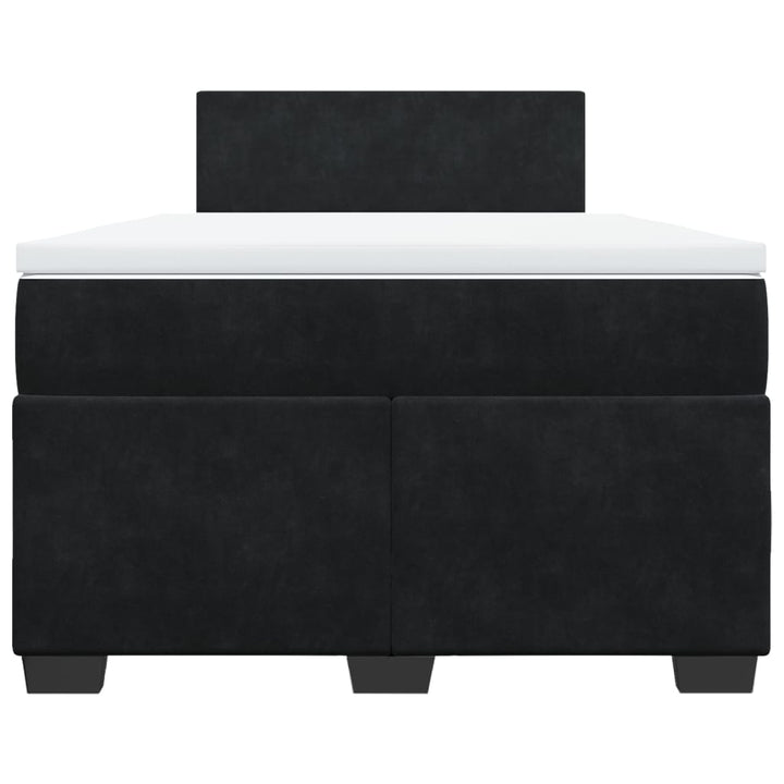 kontinentalseng med madras 120x190 cm velour sort