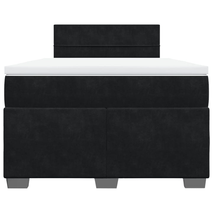 kontinentalseng med madras 120x190 cm velour sort