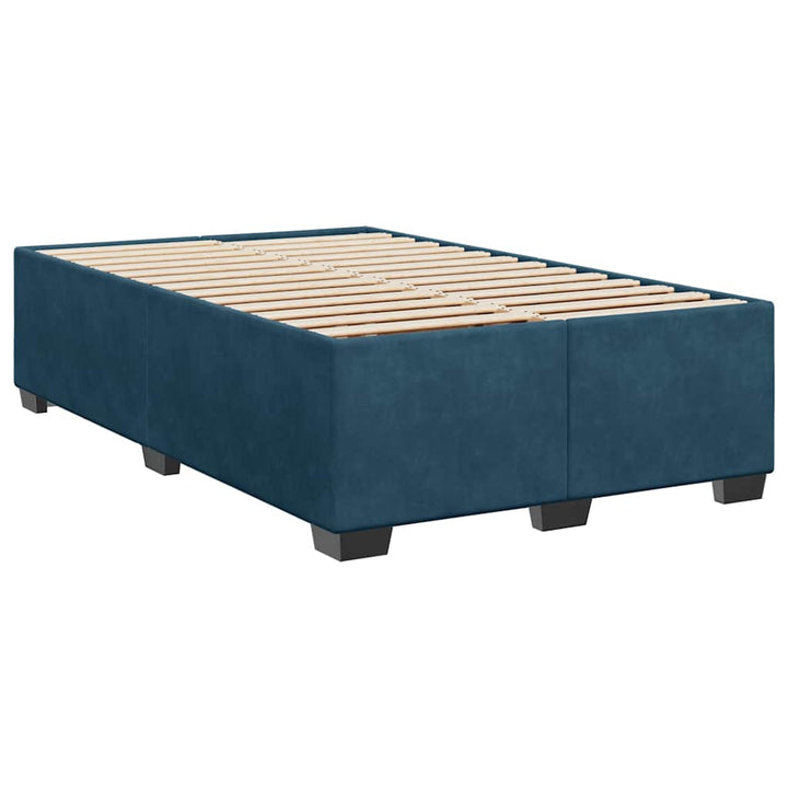 kontinentalseng med madras 120x190 cm velour mørkeblå