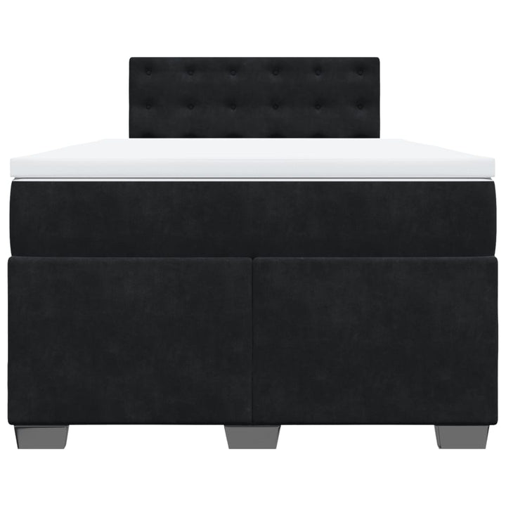 kontinentalseng med madras 120x190 cm velour sort