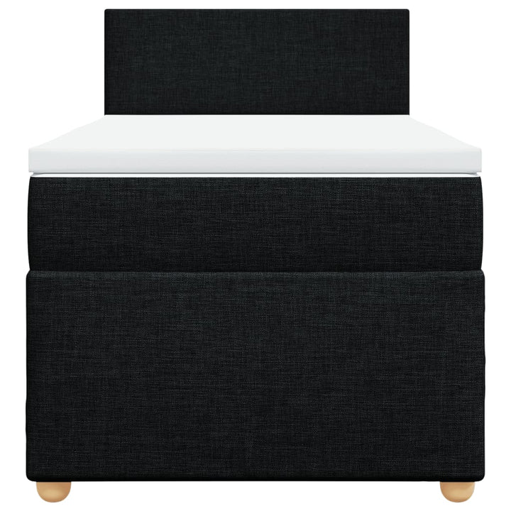 kontinentalseng med madras 80x200 cm stof sort