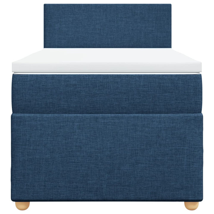 kontinentalseng med madras 80x200 cm stof blå