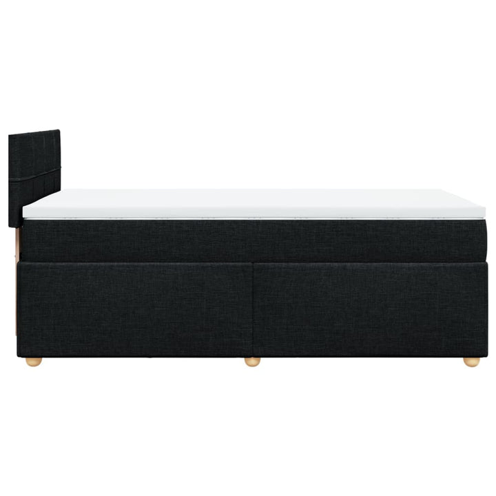 kontinentalseng med madras 80x200 cm stof sort