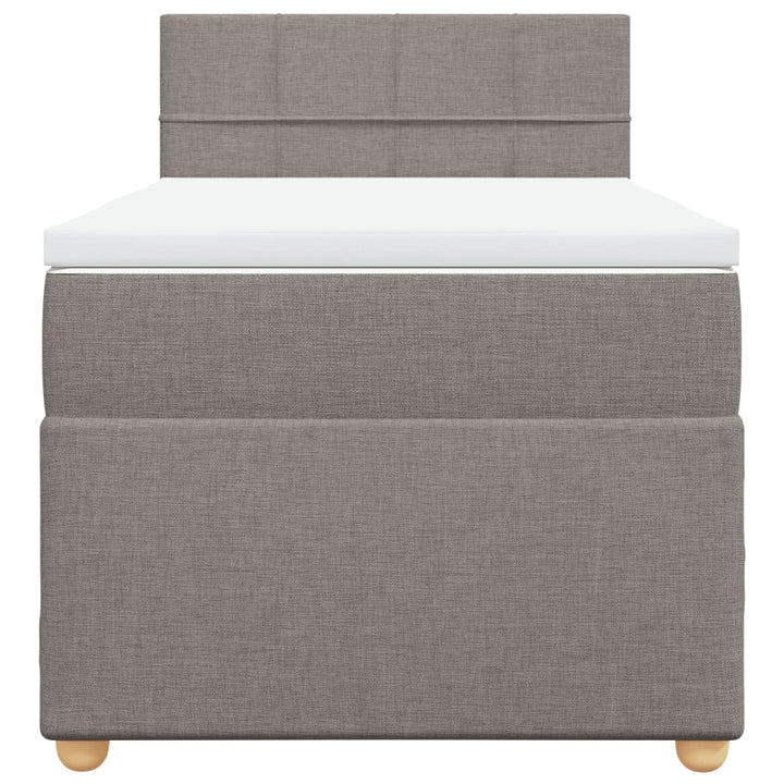 kontinentalseng med madras 80x200 cm stof gråbrun