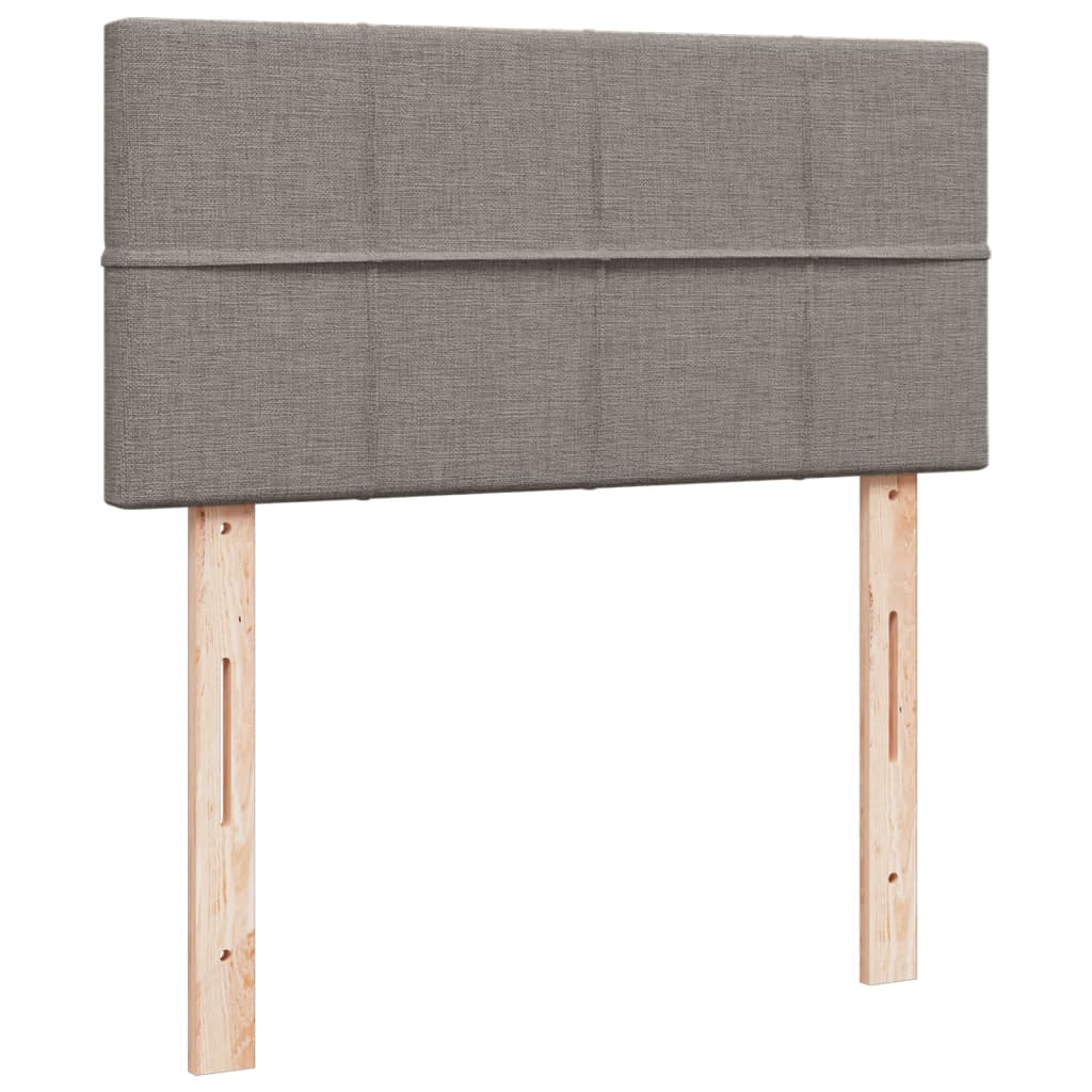 kontinentalseng med madras 80x200 cm stof gråbrun