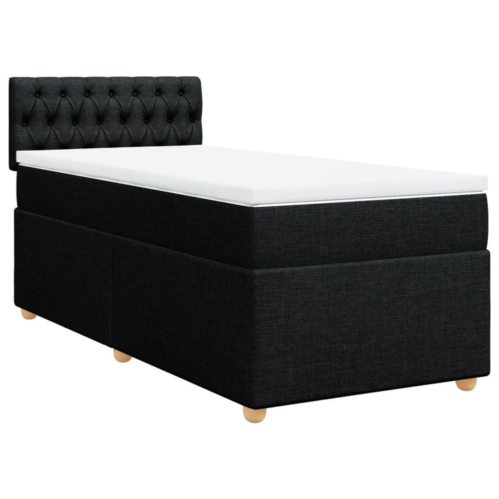 kontinentalseng med madras 80x200 cm stof sort