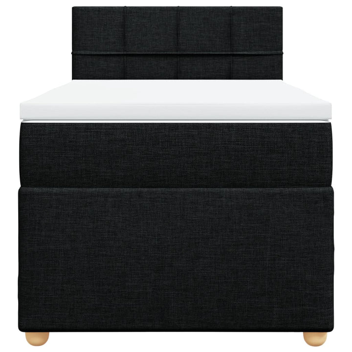 kontinentalseng med madras 90x190 cm stof sort