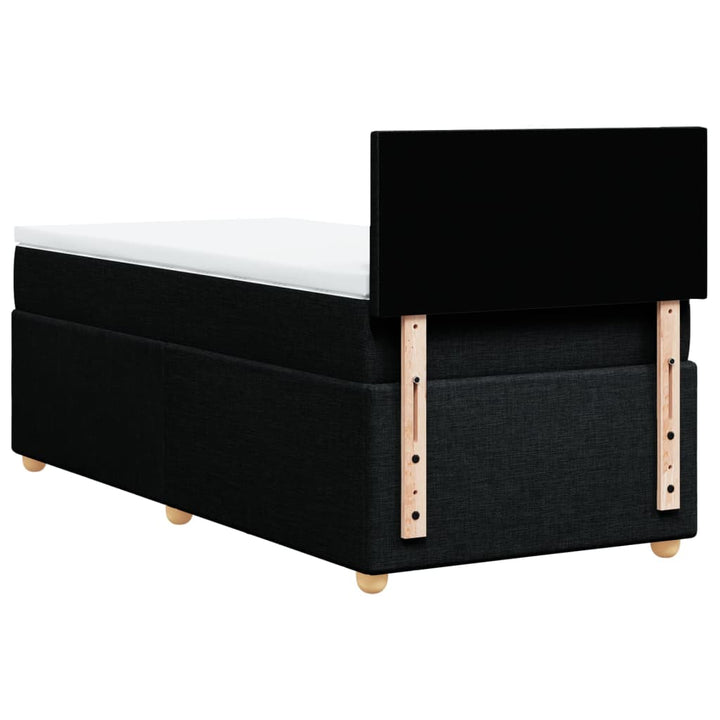 kontinentalseng med madras 90x200 cm stof sort