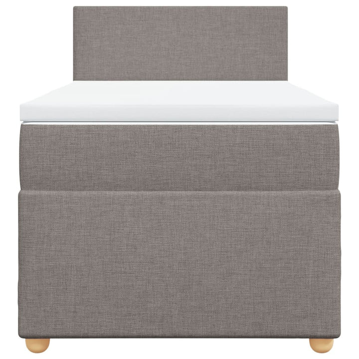 kontinentalseng med madras 90x200 cm stof gråbrun