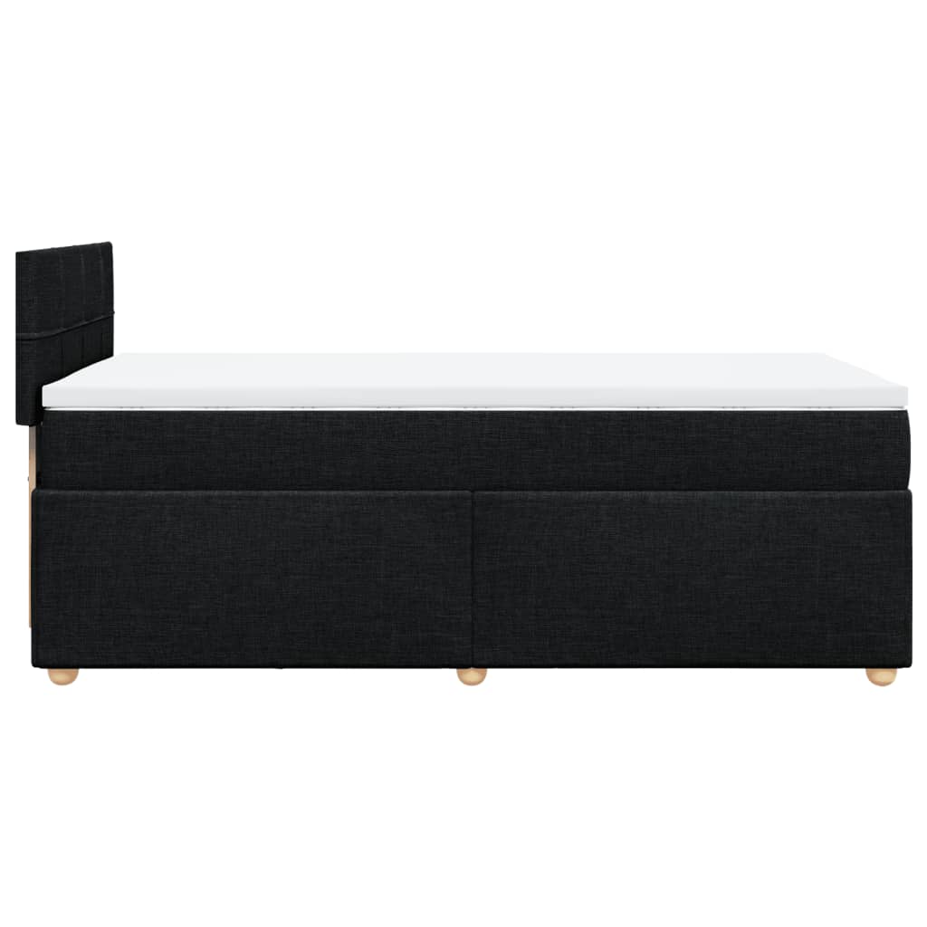 kontinentalseng med madras 90x200 cm stof sort