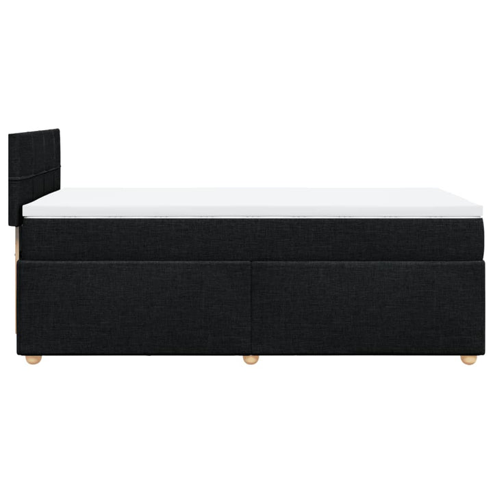 kontinentalseng med madras 90x200 cm stof sort
