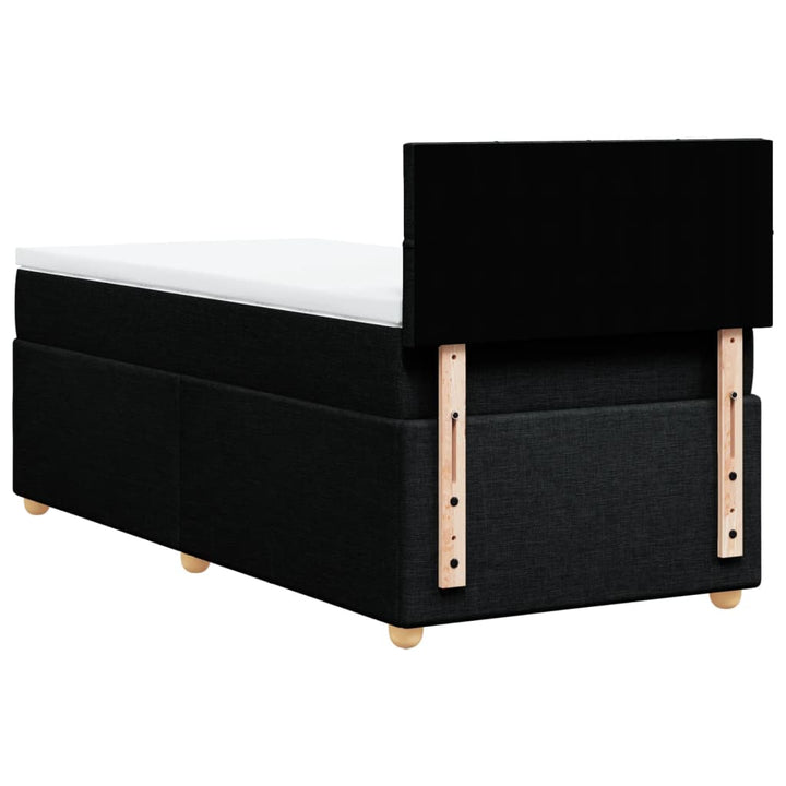 kontinentalseng med madras 90x200 cm stof sort