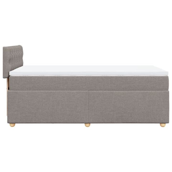 kontinentalseng med madras 90x200 cm stof gråbrun
