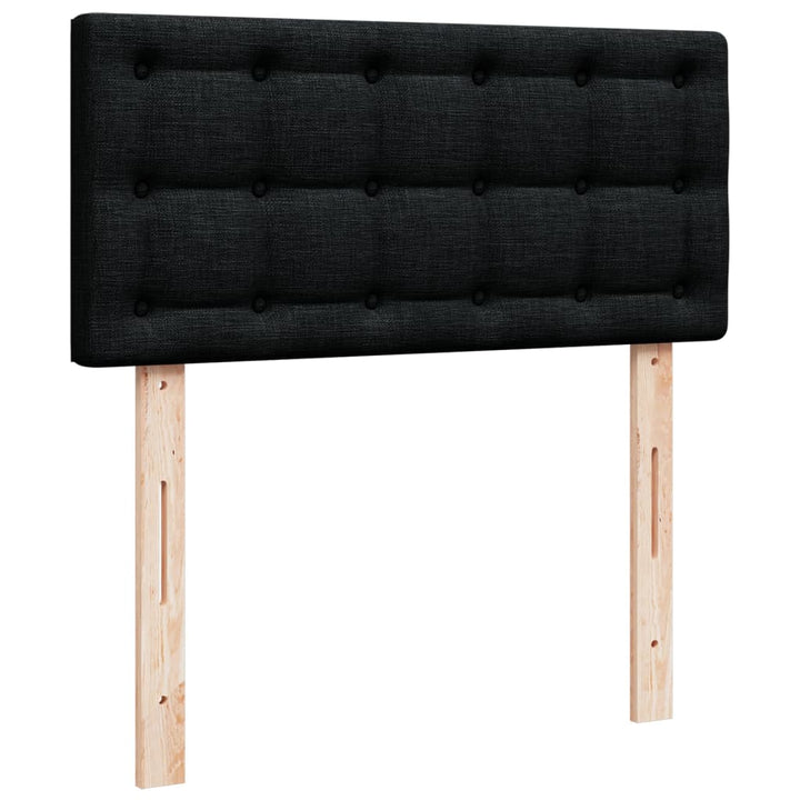 kontinentalseng med madras 90x200 cm stof sort