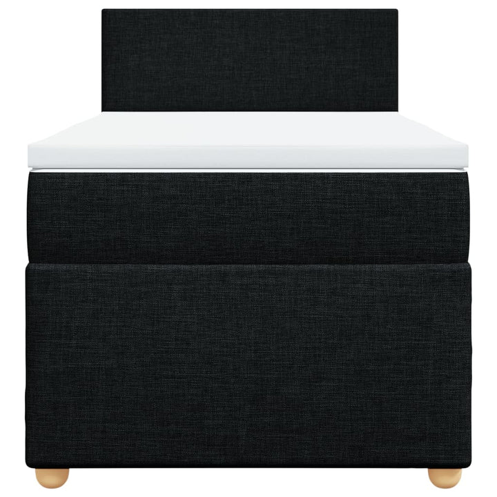 kontinentalseng med madras 100x200 cm stof sort
