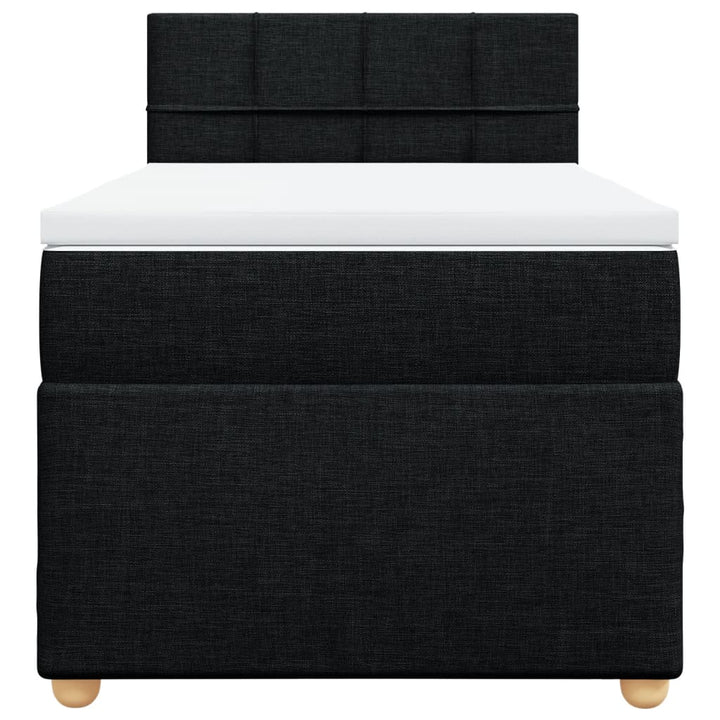 kontinentalseng med madras 100x200 cm stof sort