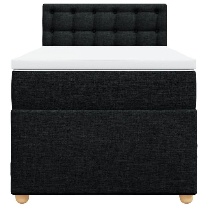 kontinentalseng med madras 100x200 cm stof sort