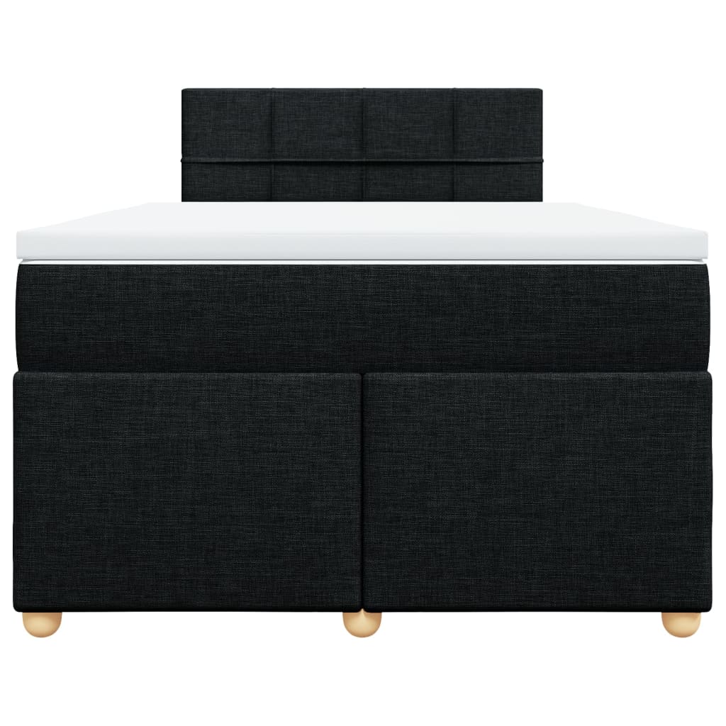 kontinentalseng med madras 120x190 cm stof sort