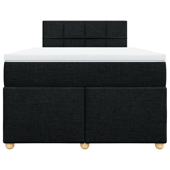 kontinentalseng med madras 120x190 cm stof sort