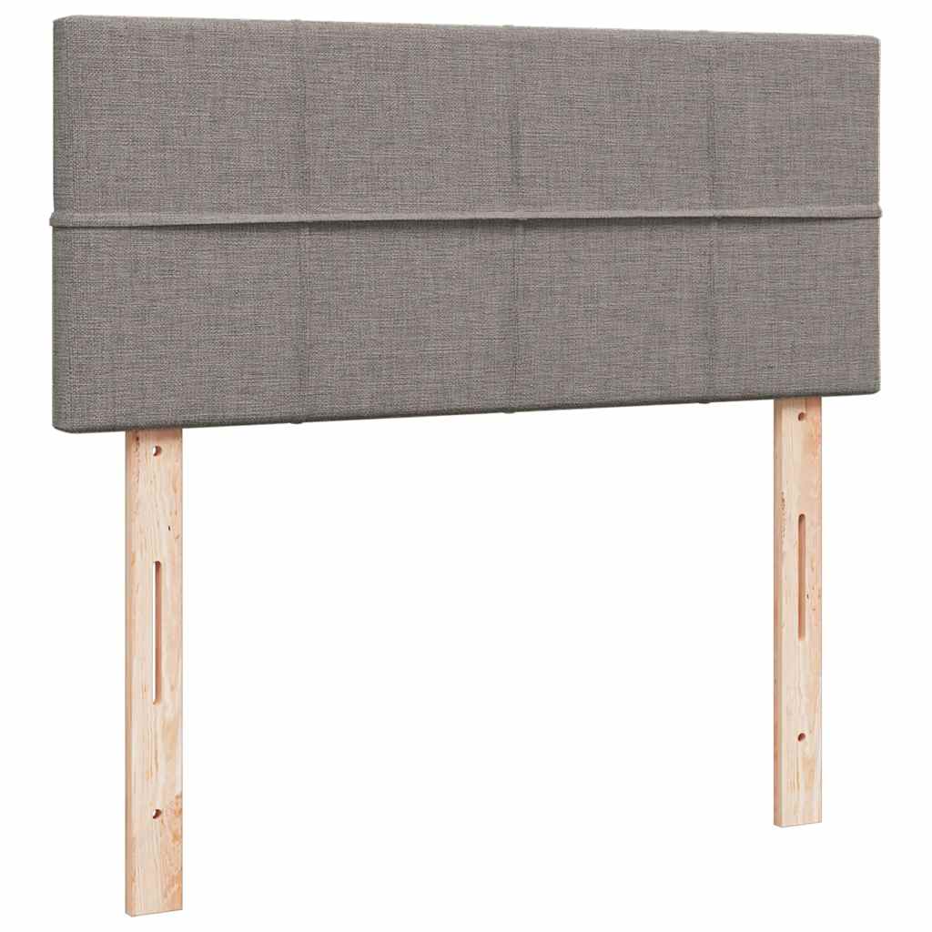 kontinentalseng med madras 120x190 cm stof gråbrun