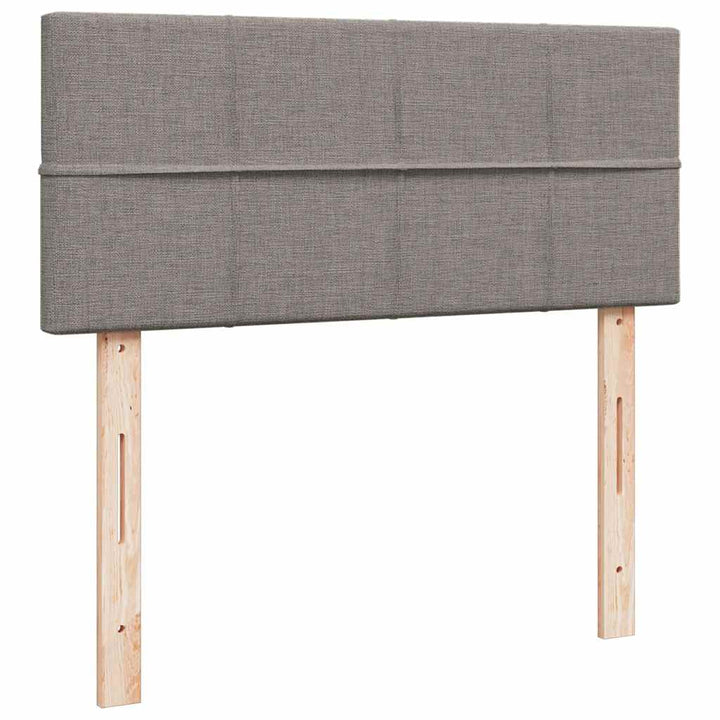 kontinentalseng med madras 120x190 cm stof gråbrun