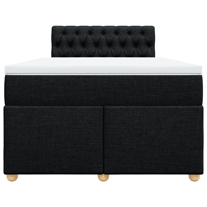 kontinentalseng med madras 120x190 cm stof sort
