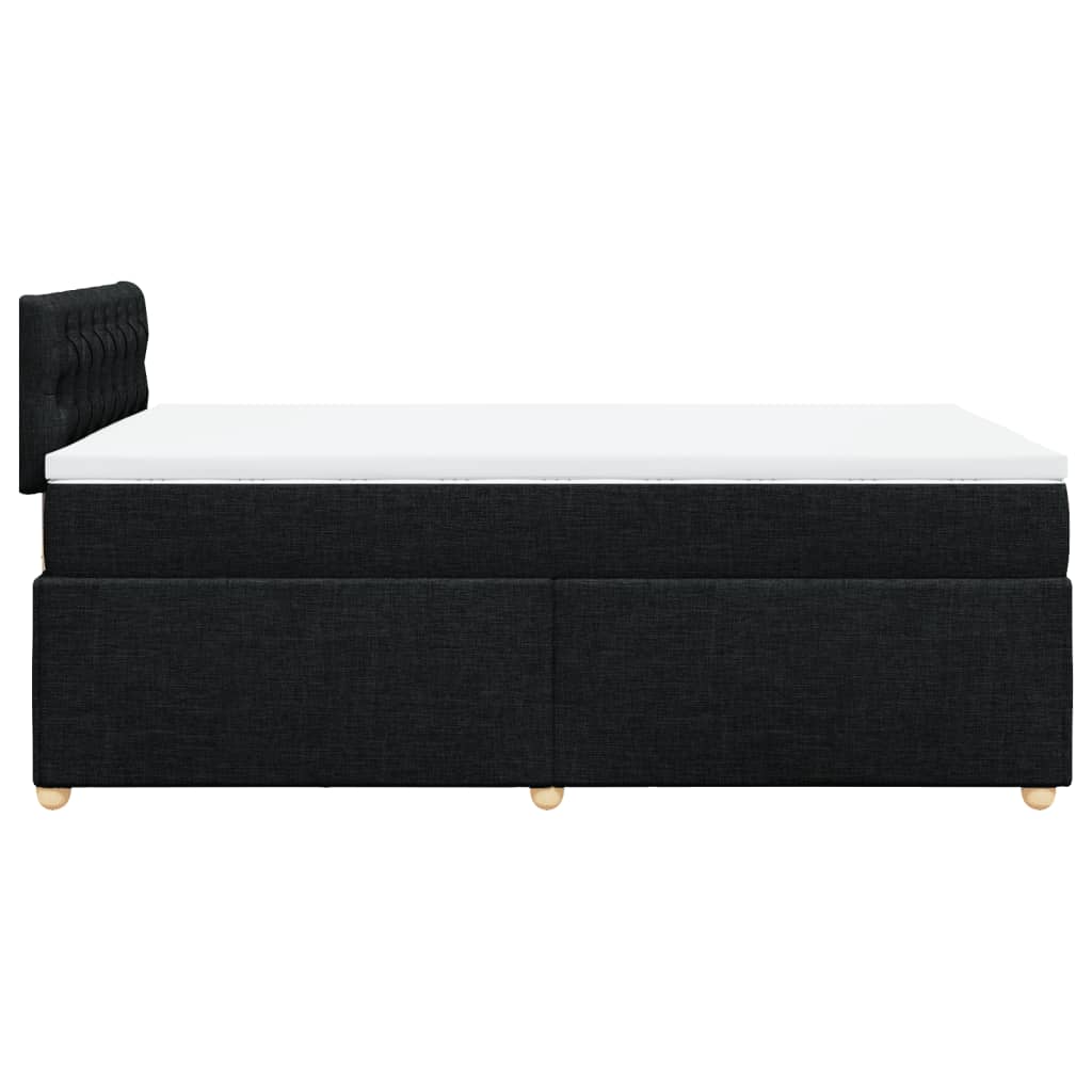 kontinentalseng med madras 120x190 cm stof sort