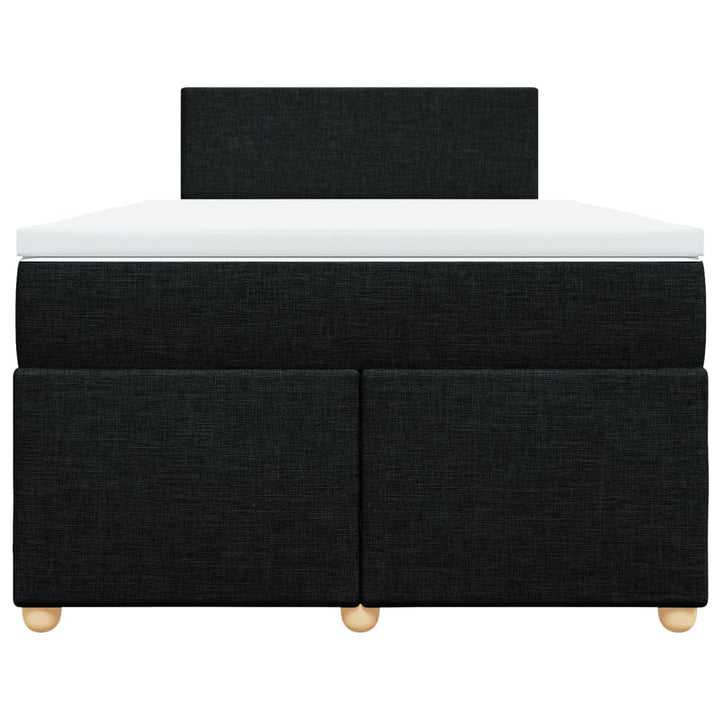 kontinentalseng med madras 120x200 cm stof sort