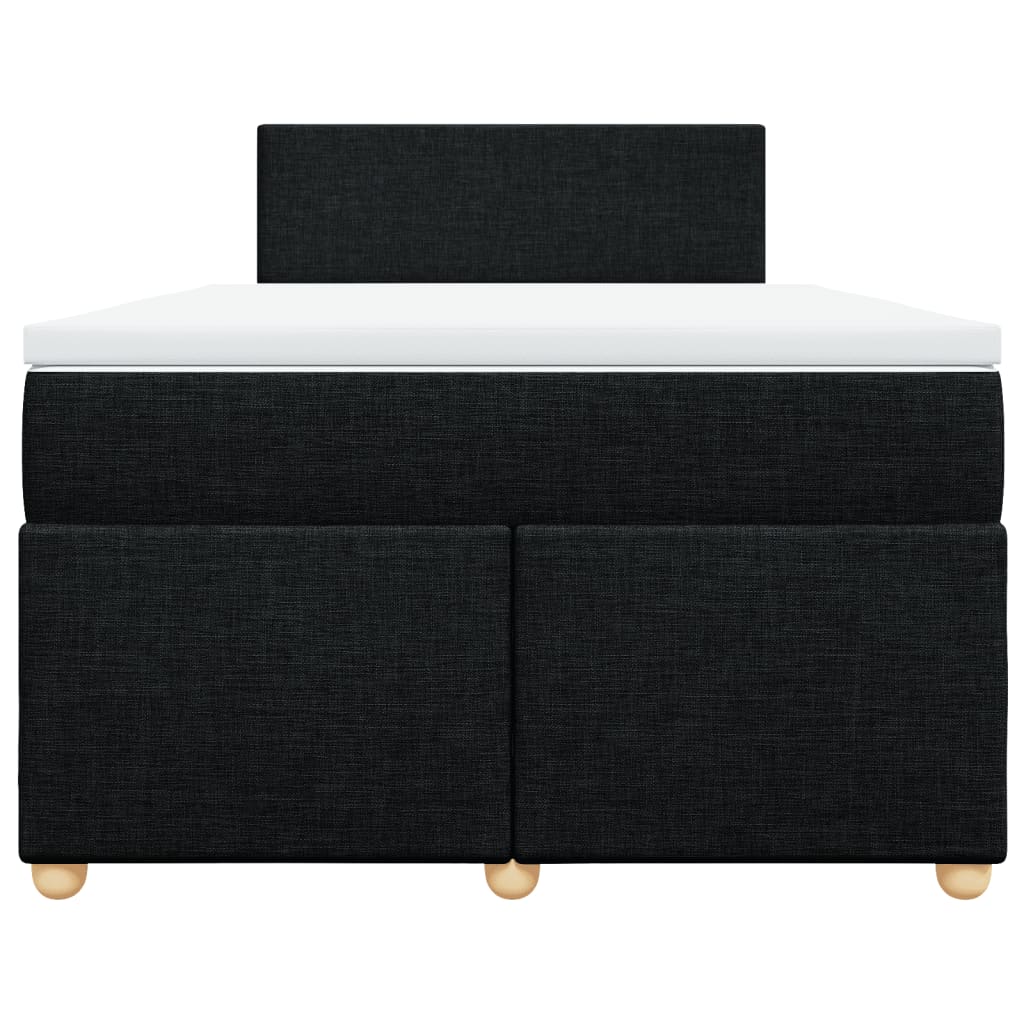 kontinentalseng med madras 120x200 cm stof sort