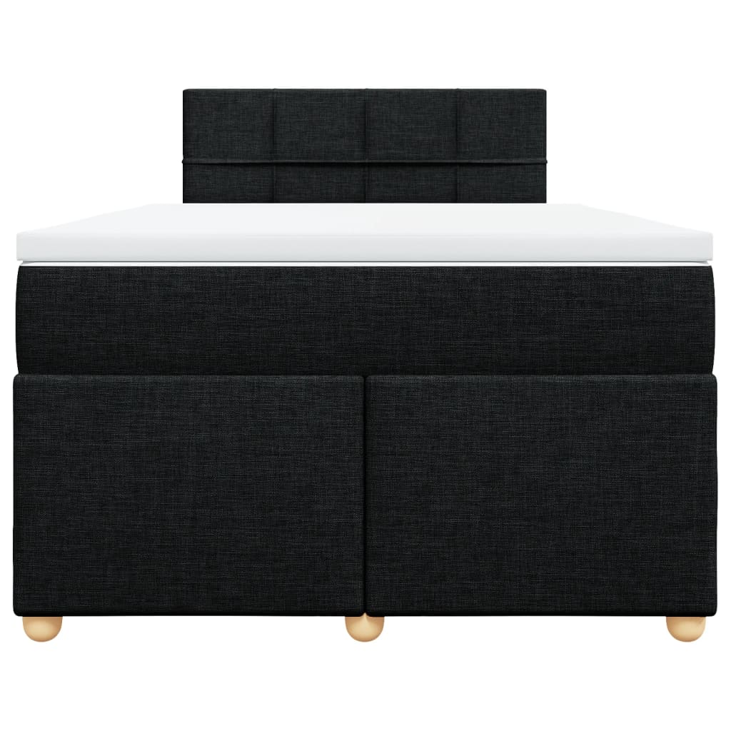 kontinentalseng med madras 120x200 cm stof sort