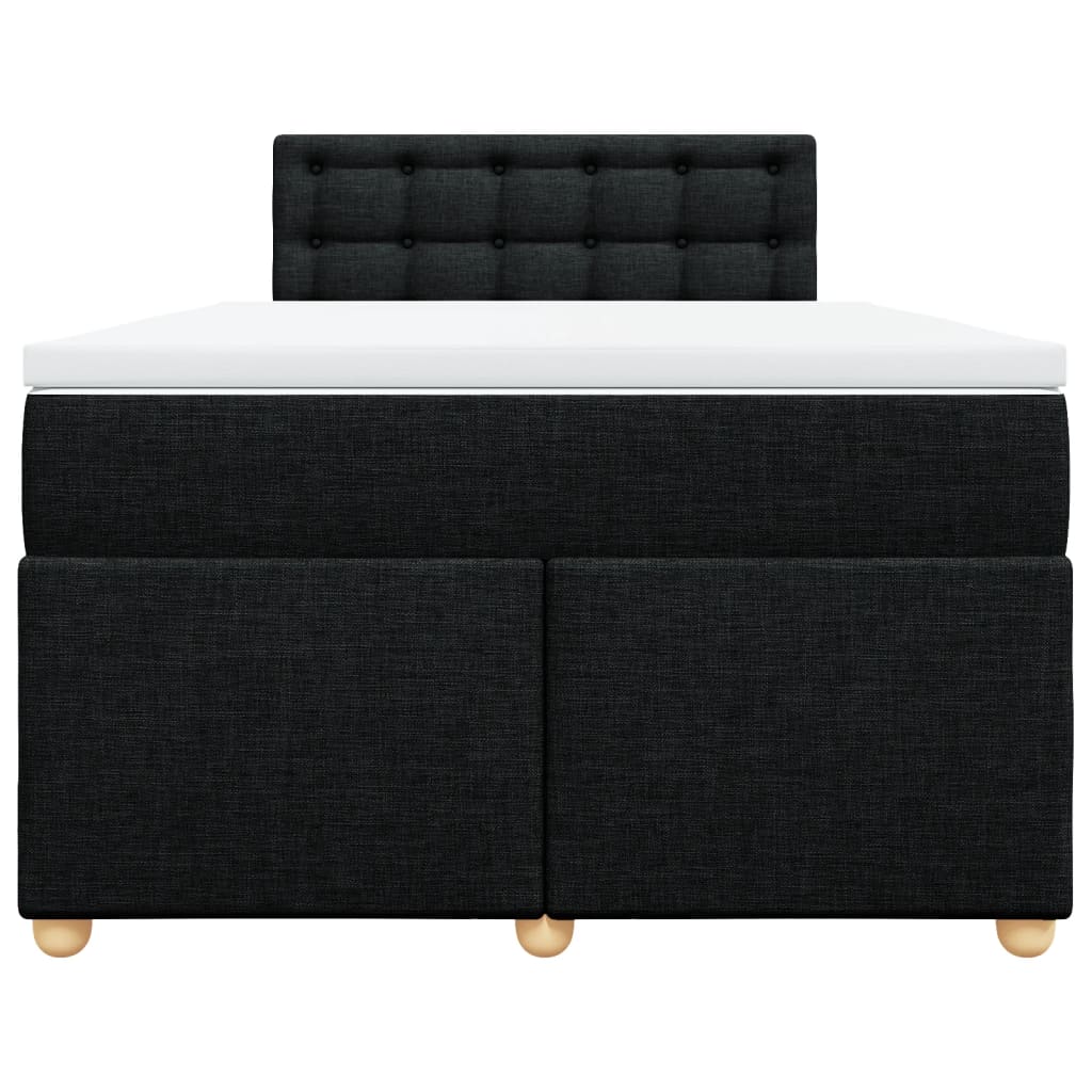 kontinentalseng med madras 120x200 cm stof sort