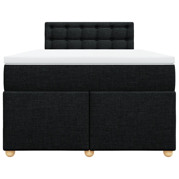 kontinentalseng med madras 120x200 cm stof sort