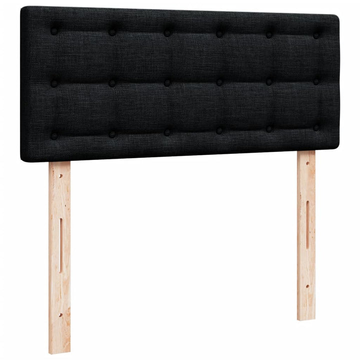 kontinentalseng med madras 120x200 cm stof sort