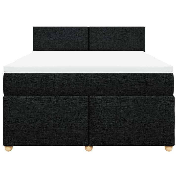 kontinentalseng med madras 140x190 cm stof sort