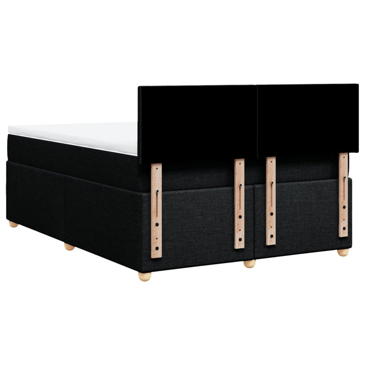 kontinentalseng med madras 140x190 cm stof sort