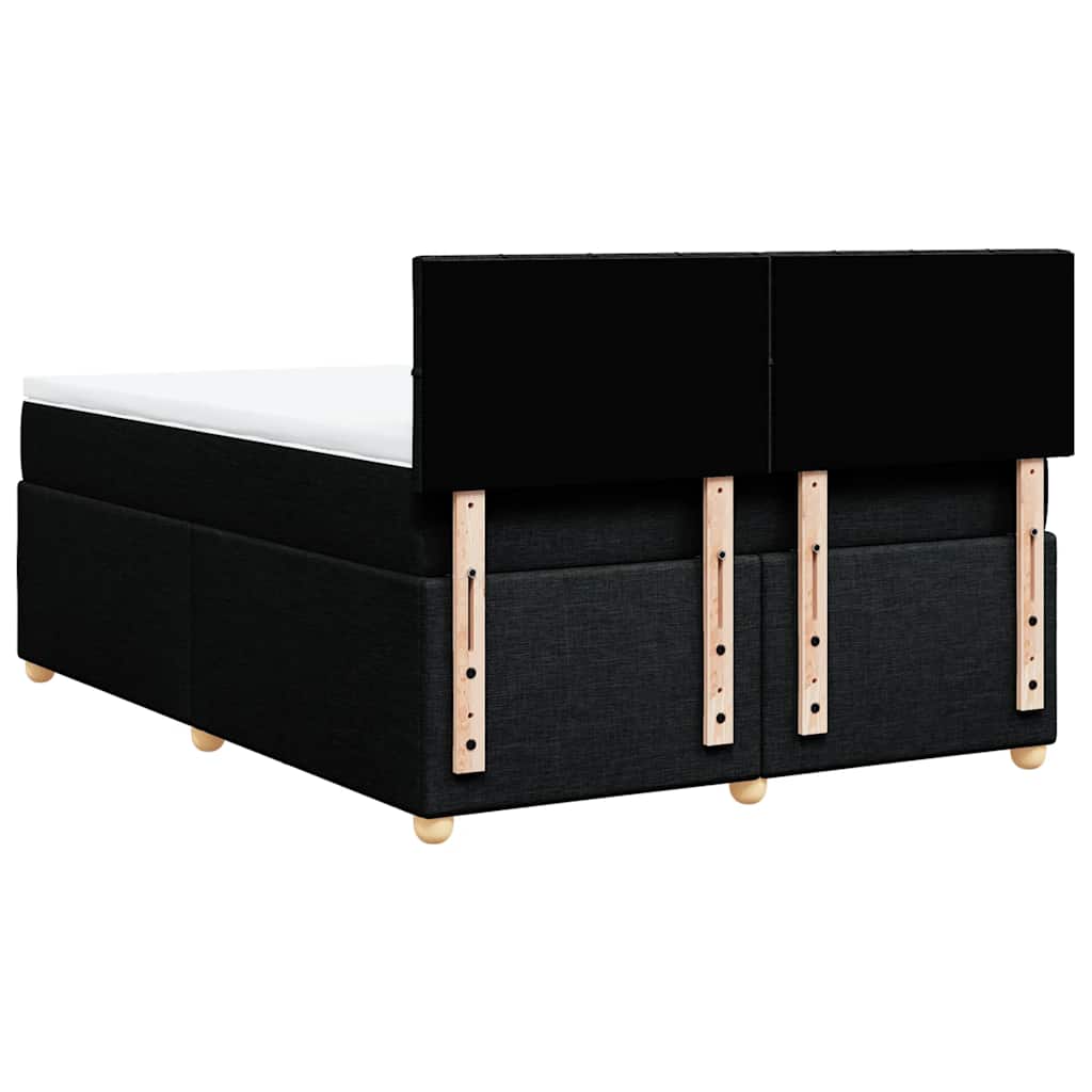 kontinentalseng med madras 140x190 cm stof sort