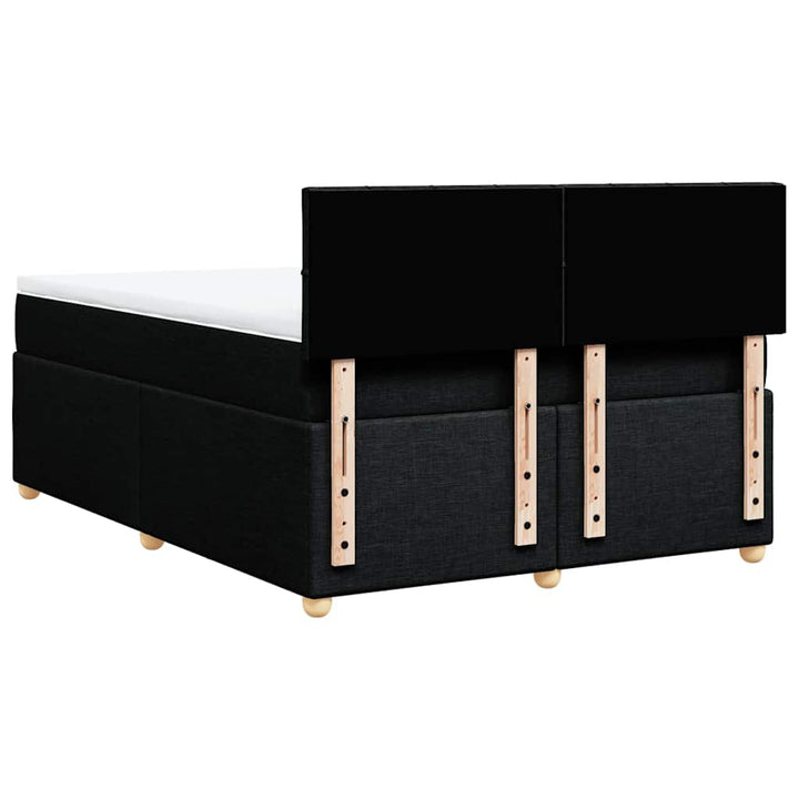 kontinentalseng med madras 140x190 cm stof sort