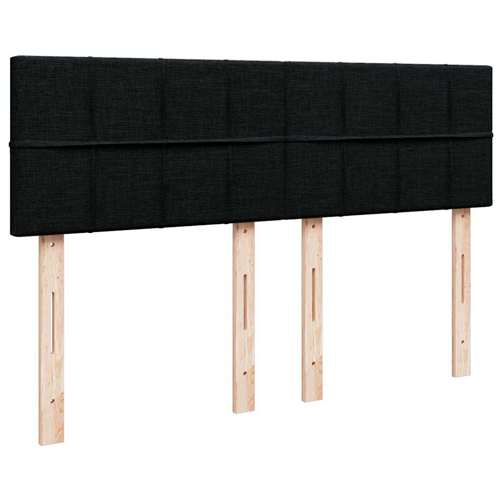 kontinentalseng med madras 140x190 cm stof sort
