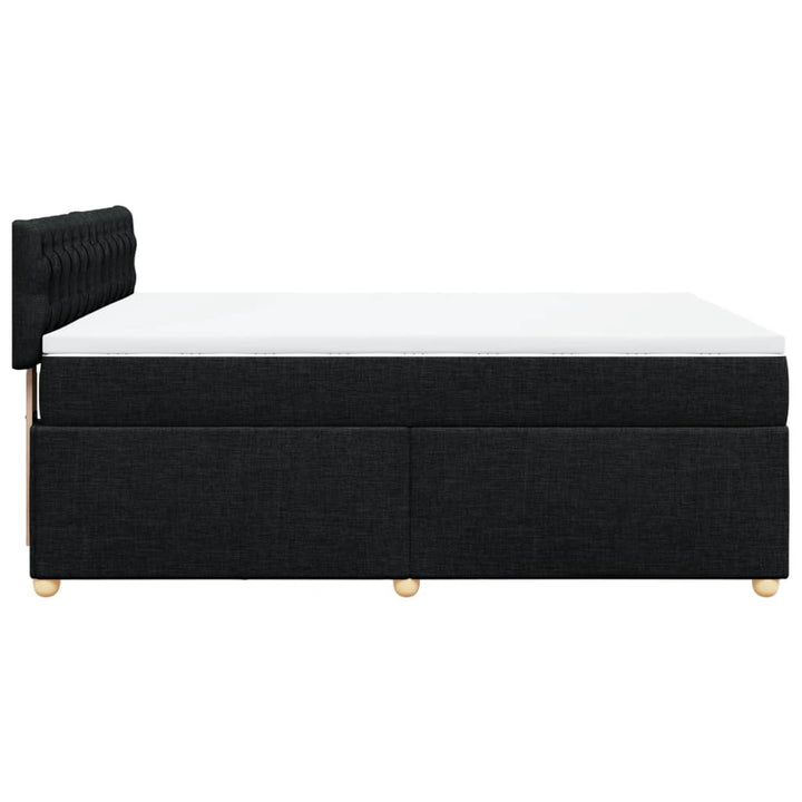 kontinentalseng med madras 140x190 cm stof sort