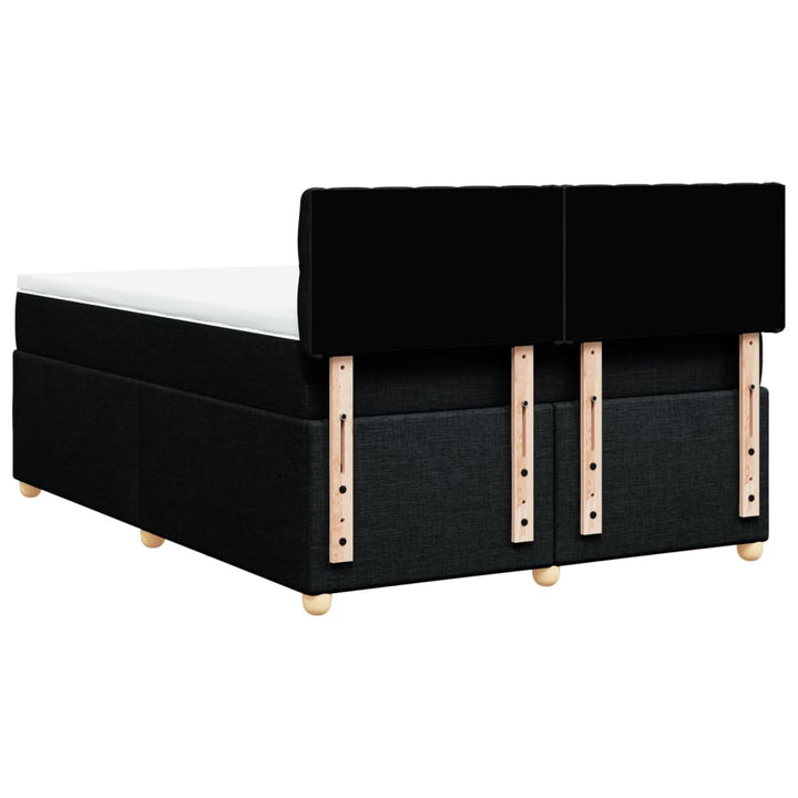 kontinentalseng med madras 140x190 cm stof sort
