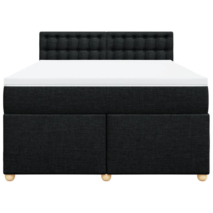 kontinentalseng med madras 140x190 cm stof sort
