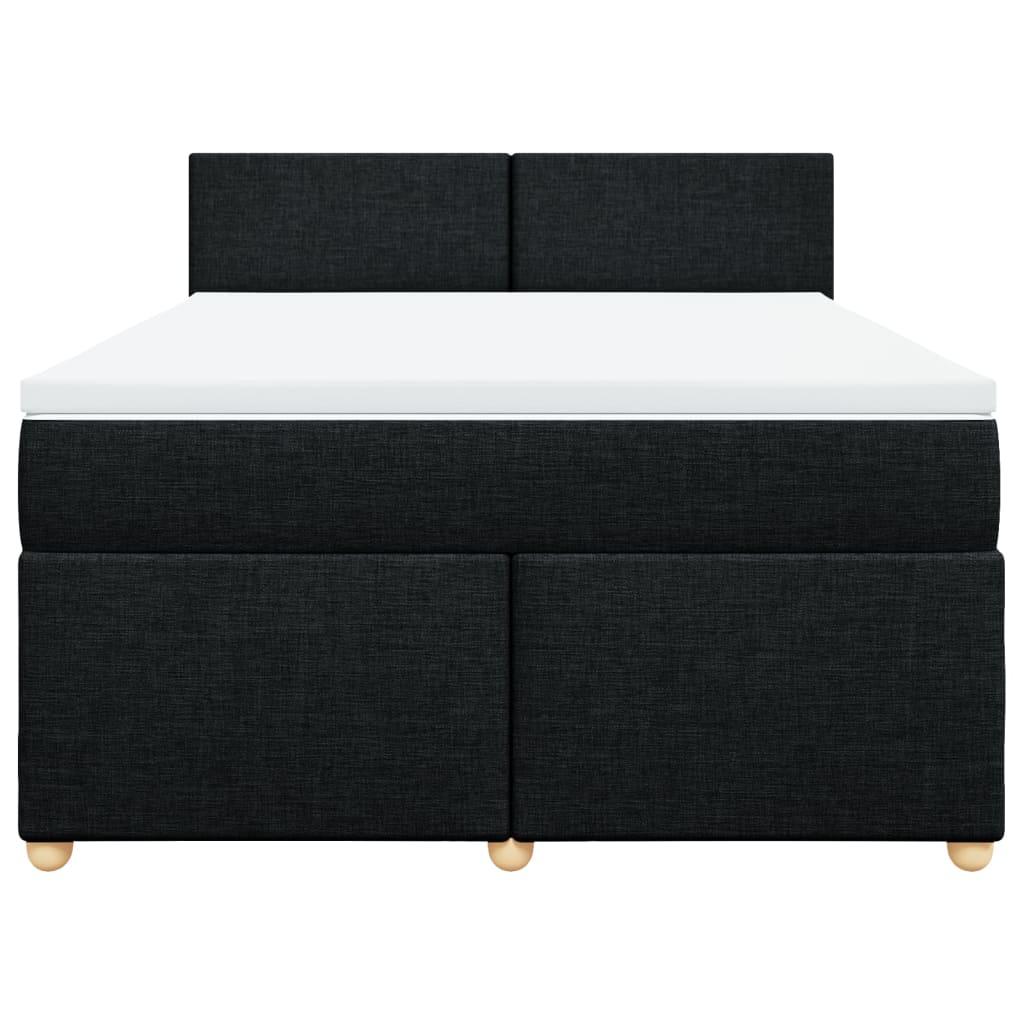 kontinentalseng med madras 140x200 cm stof sort