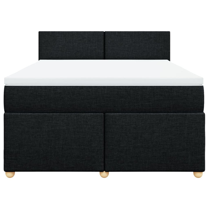 kontinentalseng med madras 140x200 cm stof sort