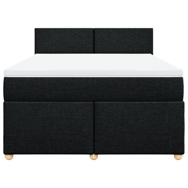 kontinentalseng med madras 160x200 cm stof sort