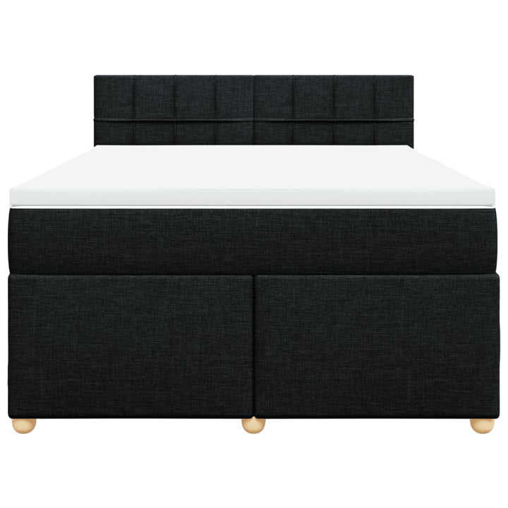kontinentalseng med madras 160x200 cm stof sort